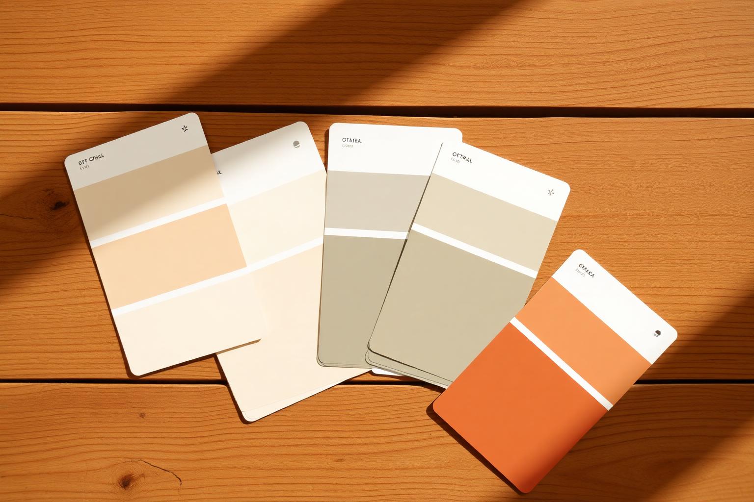 Color palette swatches in warm neutral tones